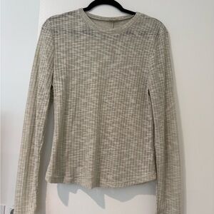 Free People Textured Gray Long Sleeve Tunic